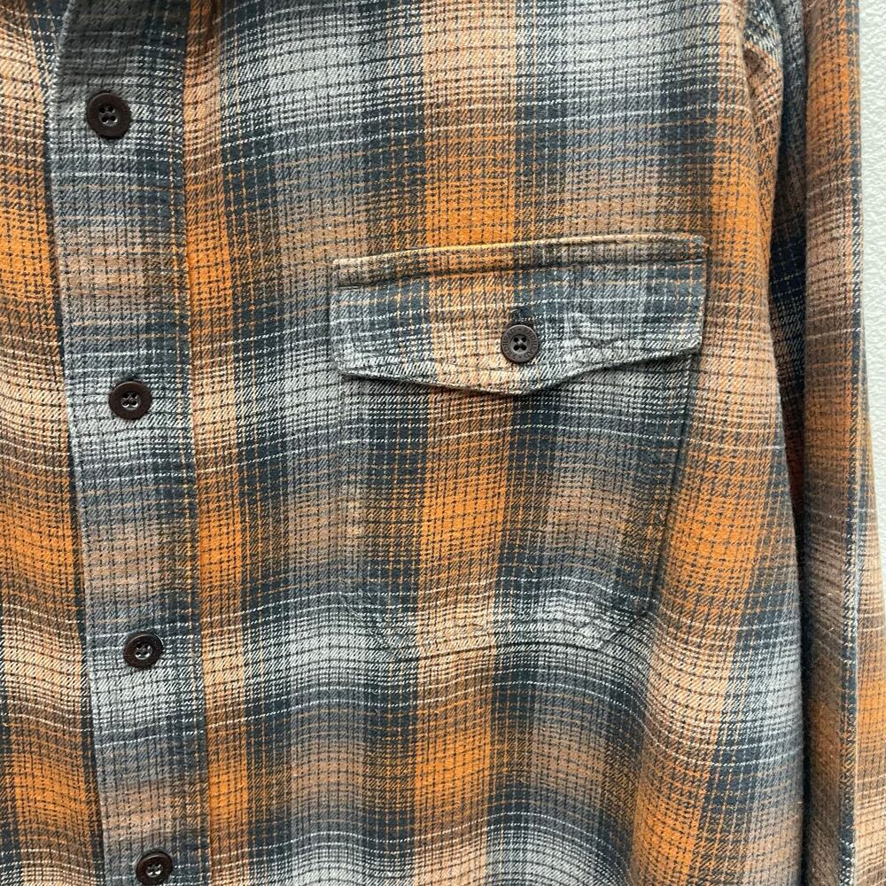 Red Head Men’s Orange & Gray Long Sleeve Flannel Shirt Size 2XL - Picture 3 of 9